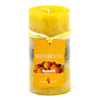 Свеча "Sentimental", запах-лимон, 10 см, 170 гр