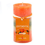 Свеча &quot;Sentimental&quot;, запах-апельсин, 10 см, 170 гр