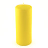 Свеча пеньковая, 7х17 см, желтая, время горения 50 ч