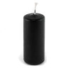 Свеча пеньковая, 6х12 см, черная, время горения 35 ч