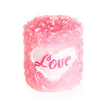 Cвеча &quot;Love&quot;, розовая, 5.6x6.1см