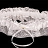 Подвязка для невесты, белая, 17х8см