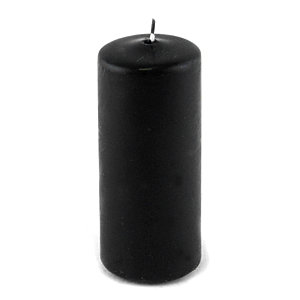 Свеча пеньковая, 4х9 см, черная, время горения 11 ч