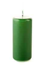 Свеча пеньковая, 4х9 см, зелёная, время горения 11 ч