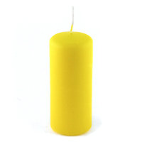 Свеча пеньковая, 5х11 см, желтая, время горения 25 ч