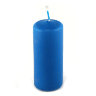 Свеча пеньковая, 4х9 см, синяя, время горения 11 ч