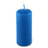 Свеча пеньковая, 4х9 см, синяя, время горения 11 ч