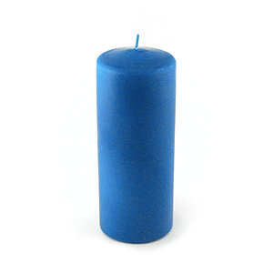 Свеча пеньковая, 7х17 см, синяя, время горения 50 ч