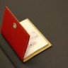 обложка для паспорта красная из нутуральной кожи
