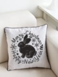 Подушка декоративная Год черного кролика