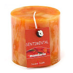 Свеча &quot;Sentimental&quot;, запах-мандарин, 7 см, 280 гр