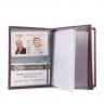 Автобумажник водителя для документов с отделением под паспорт №9 фиолетовый раскрытый